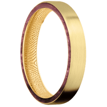 14K Yellow Gold + Satin Finish