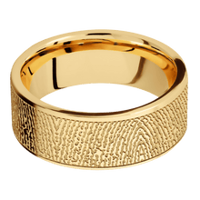 14K Yellow Gold + Bead Finish