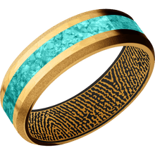 22K Yellow Gold + Hammer , Sand Finish + Black