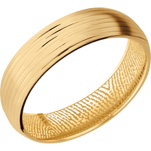 14K Yellow Gold + Treebark3 Finish