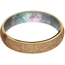 10K Yellow Gold + Satin Finish + Black Mother of Pearl