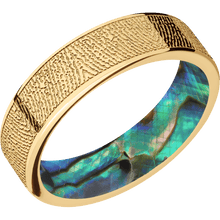 14K Yellow Gold + Polish Finish + Abalone