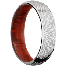 10K White Gold + Polish Finish + Padauk
