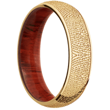 10K Yellow Gold + Polish Finish + Padauk