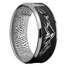 Mountain Design Fingerprint Ring
