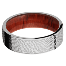 14K White Gold + Polish Finish + Padauk