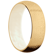10K Yellow Gold + Satin Finish + Freshwater Mother of Pearl