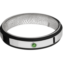 18K White Gold + Polish , Satin Finish