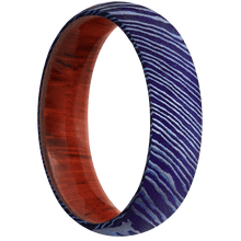 Titanium Damascus + Satinetched Finish + Padauk