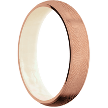 14K Rose Gold + Sand Finish + Freshwater Mother of Pearl