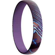 Titanium Damascus + Polish Finish + Wild Purple