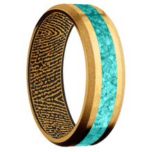 22K Yellow Gold + Hammer , Sand Finish + Black