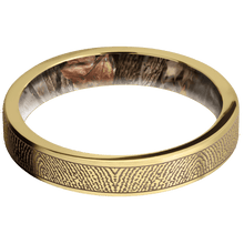 10K Yellow Gold + Satin Finish + King's Woodland
