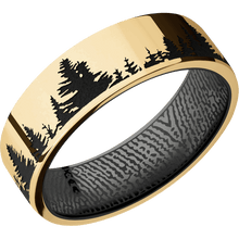 10K Yellow Gold + Polish Finish + Zirconium