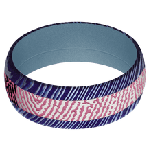 Titanium Damascus + Satinetched Finish + Polar Blue