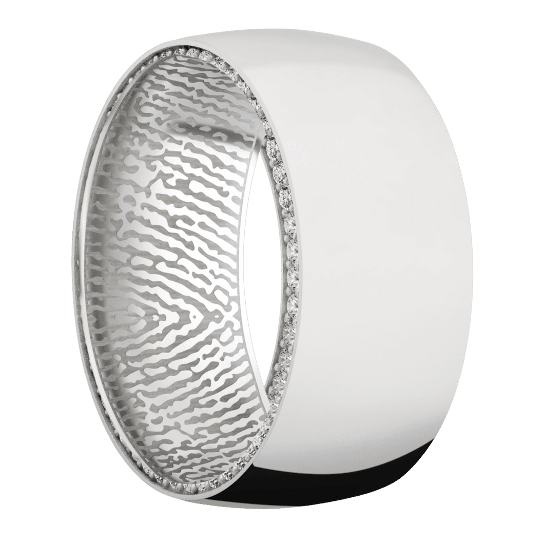 Palladium Silver + Polish Finish