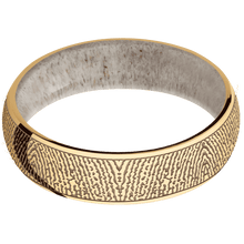 14K Yellow Gold + Polish Finish + Antler