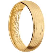 14K Yellow Gold + Treebark3 Finish
