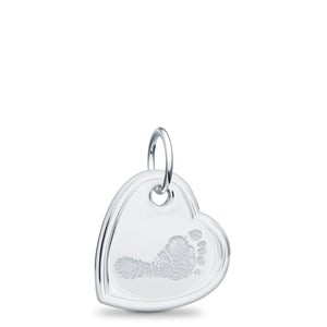 Sterling Silver Offset Heart Charm