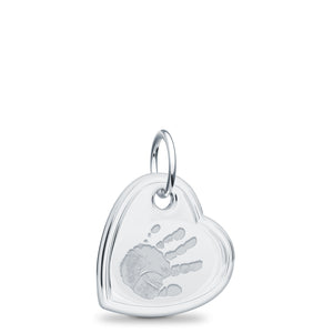 Sterling Silver Offset Heart Charm