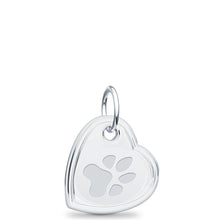 Sterling Silver Offset Heart Charm