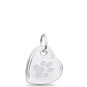 Sterling Silver Offset Heart Charm