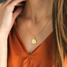 14k Yellow Gold Offset Heart Charm