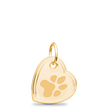 14k Yellow Gold Offset Heart Charm
