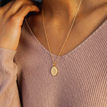 14k Yellow Gold Oval Charm