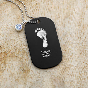 Black Aluminum Dual Print Ultralight Dog Tag