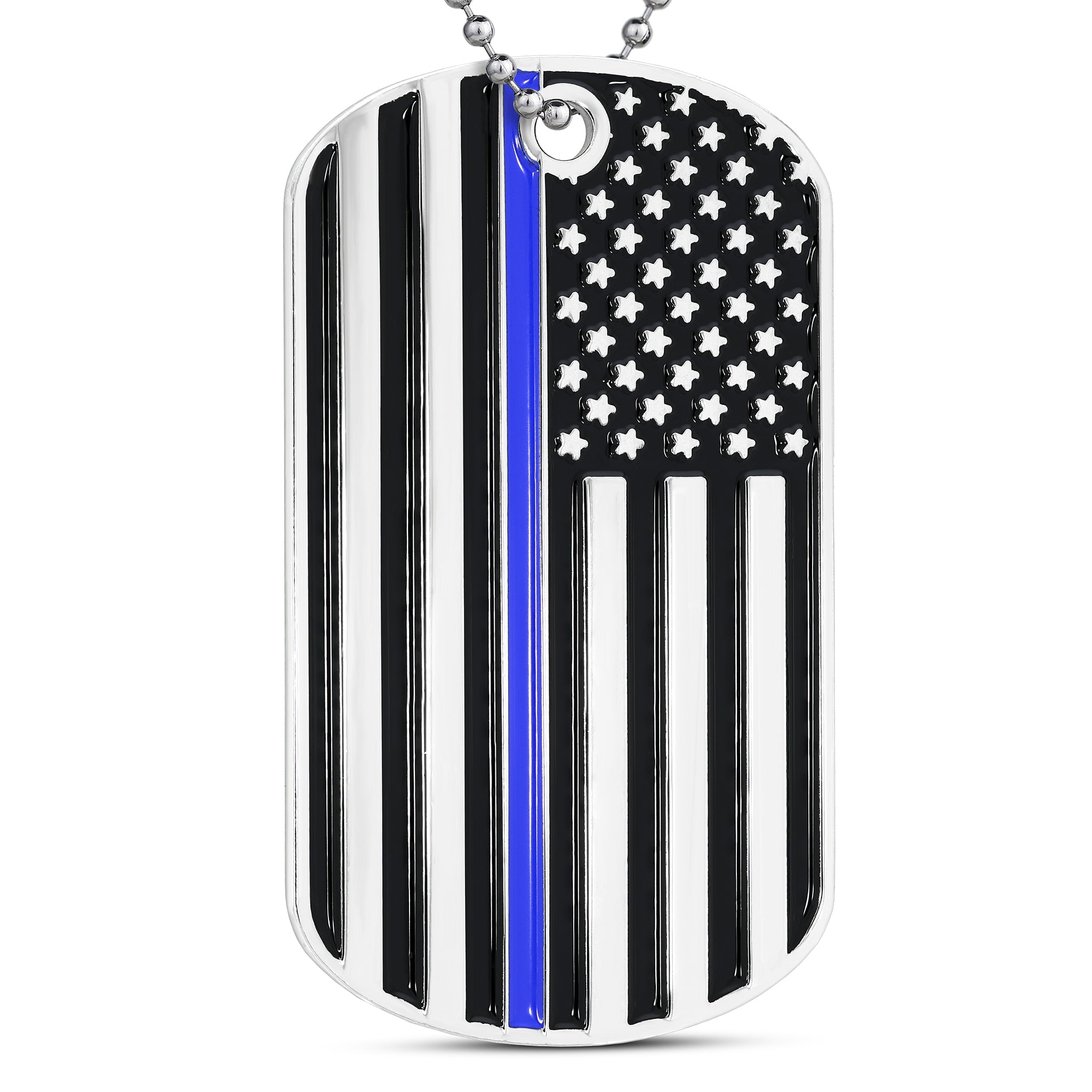 Thin blue line dog tag top
