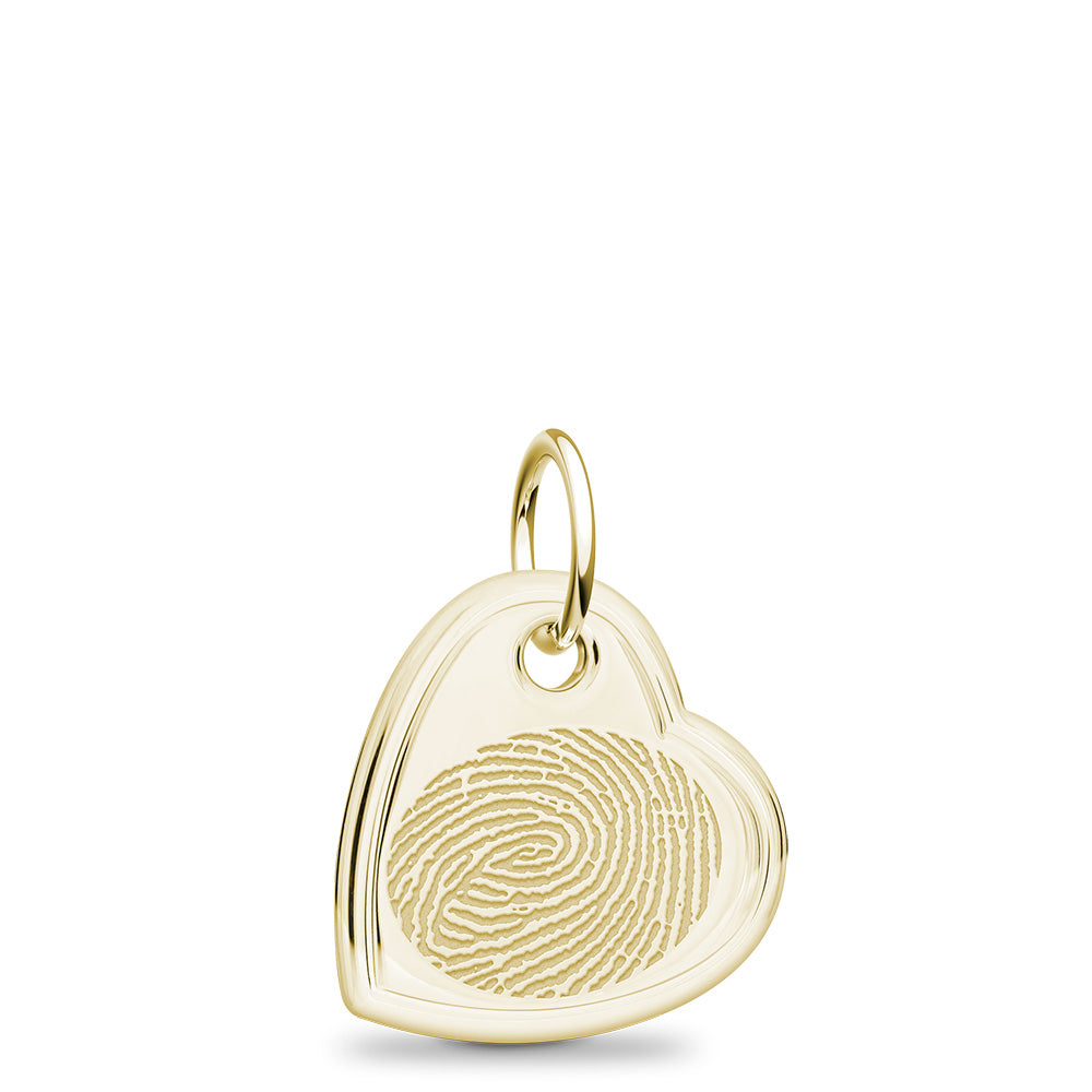 14k Yellow Gold Offset Heart Charm – LegacyTouch