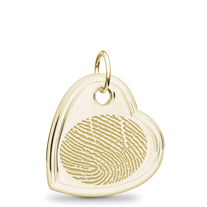 14k Yellow Gold Offset Heart Pendant