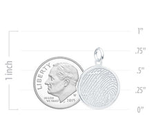 Sterling Silver Disc Charm with Necklace Chain