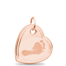 14k Rose Gold Offset Heart Pendant