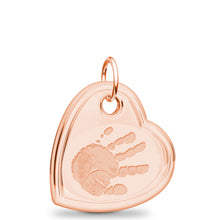 14k Rose Gold Offset Heart Pendant