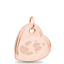 14k Rose Gold Offset Heart Pendant