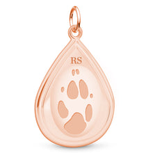 Dual Print 14k Rose Gold Tear Drop Pendant