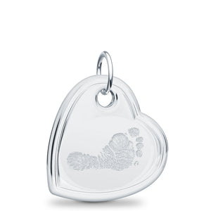 Sterling Silver Offset Heart Pendant