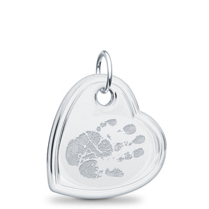 Sterling Silver Offset Heart Pendant