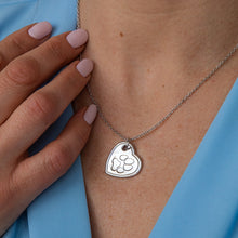 Sterling Silver Offset Heart Pendant