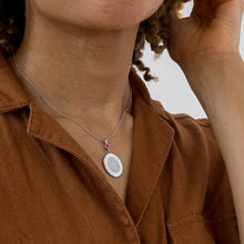 Sterling Silver Oval Pendant
