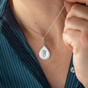 Sterling Silver Tear Drop  Pendant