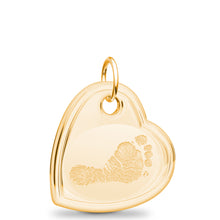 14k Yellow Gold Offset Heart Pendant