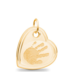 14k Yellow Gold Offset Heart Pendant