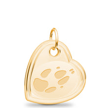 14k Yellow Gold Offset Heart Pendant