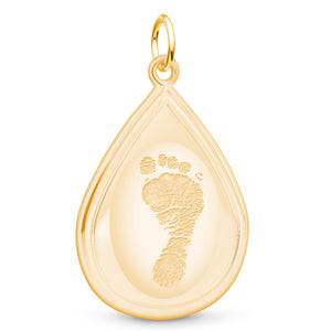 14k Yellow Gold Tear Drop Pendant