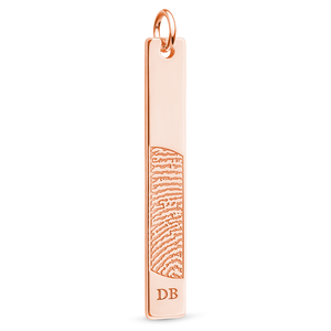 14k Rose Gold Vertical Bar Pendant