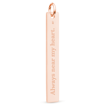 14k Rose Gold Vertical Bar Pendant