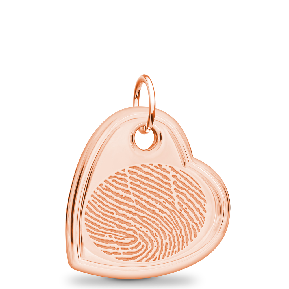 14k Rose Gold Offset Heart Pendant – LegacyTouch